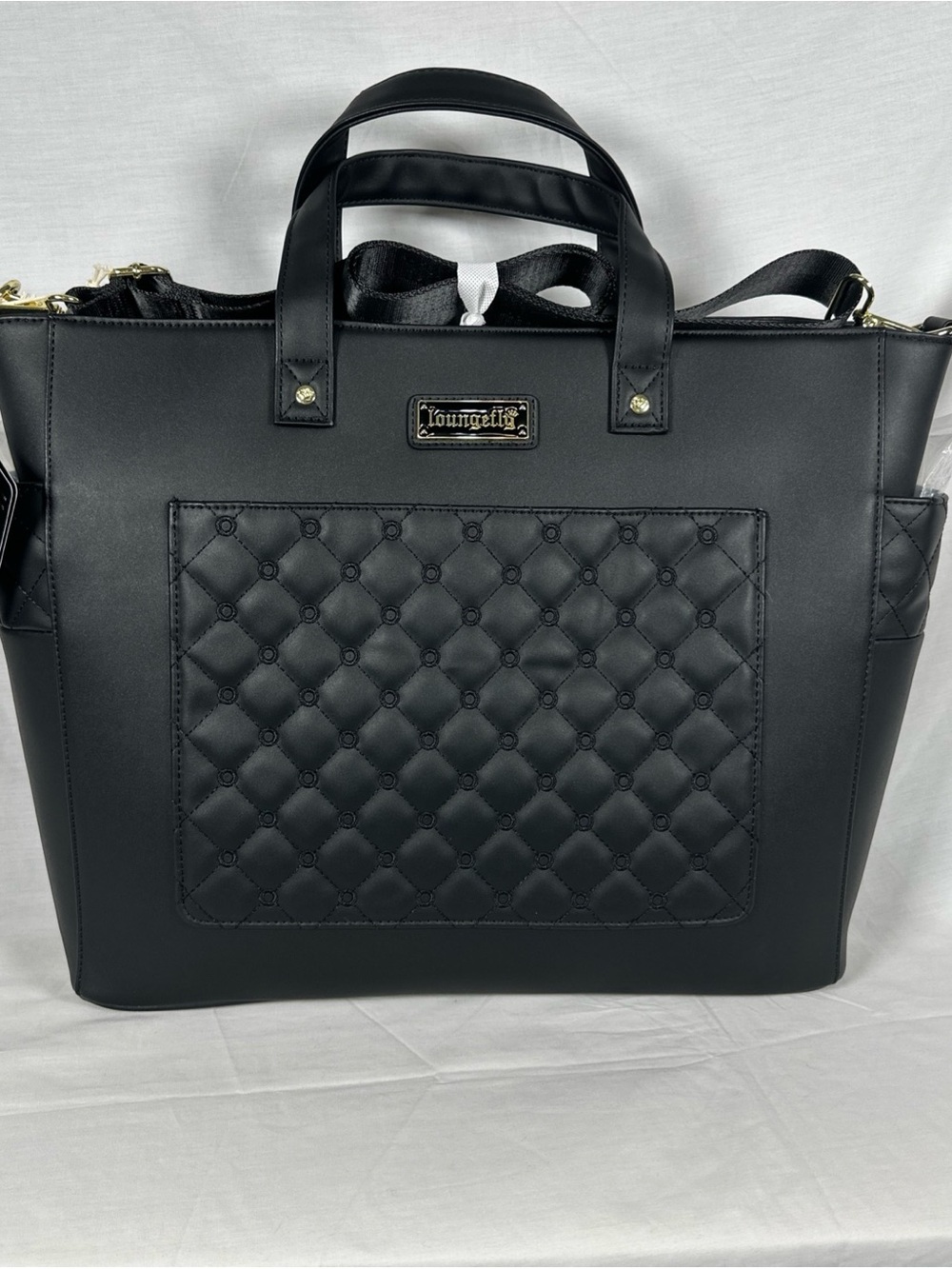 Loungefly The Mo Black Convertible Backpack & Tote Crossbody Pin Trader Bag